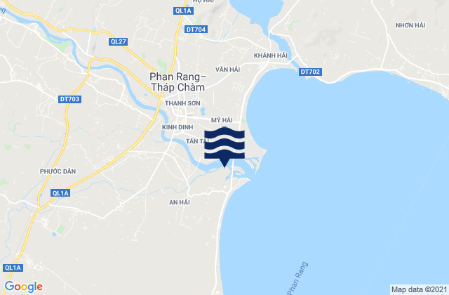 Mapa de mareas Phường Tấn Tài, Vietnam