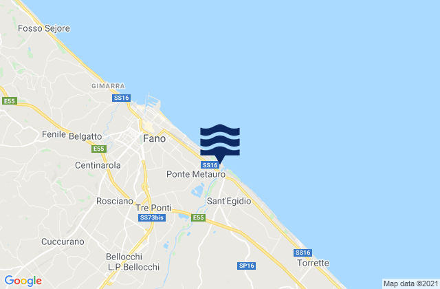 Mapa de mareas Piagge, Italy