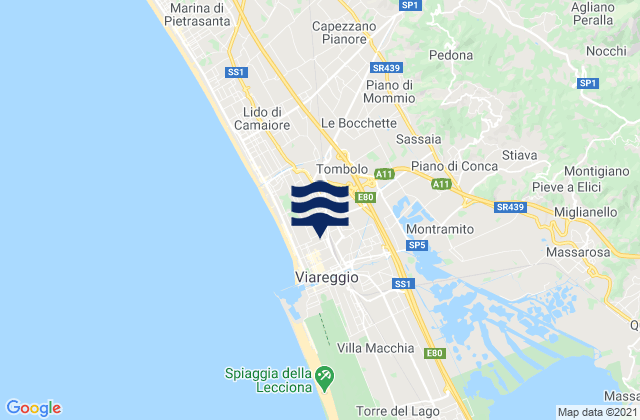 Mapa de mareas Piano di Conca, Italy