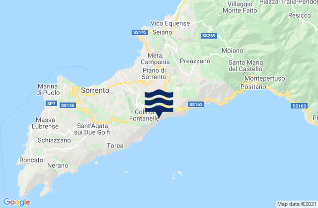 Mapa de mareas Piano di Sorrento, Italy