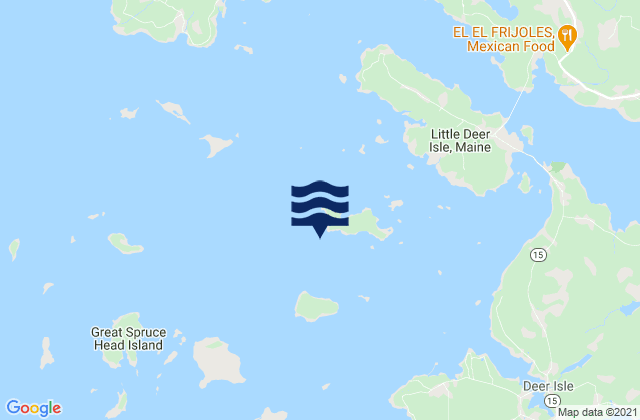 Mapa de mareas Pickering Island south of, United States