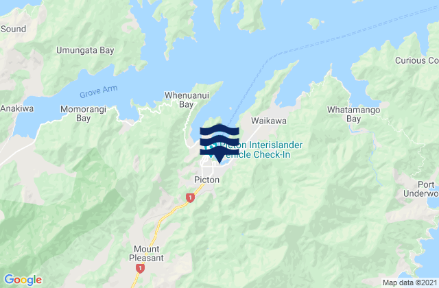 Mapa de mareas Picton, New Zealand