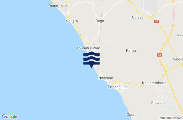 Mapa de mareas Piere de Lisse, Senegal
