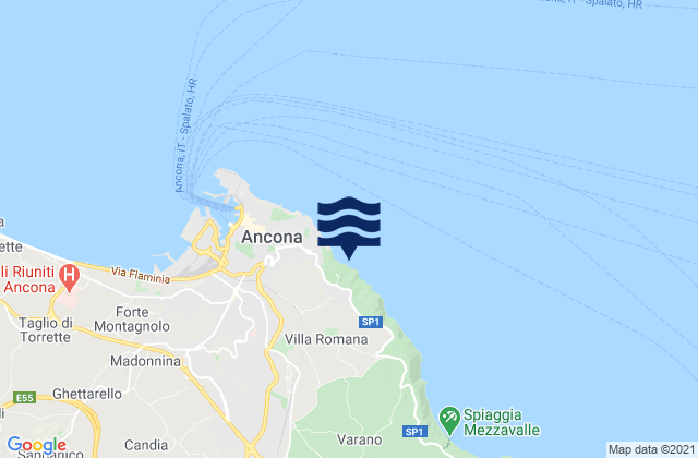 Mapa de mareas Pietra la Croce, Italy