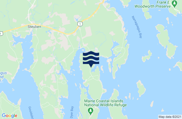 Mapa de mareas Pigeon Hill Bay, United States