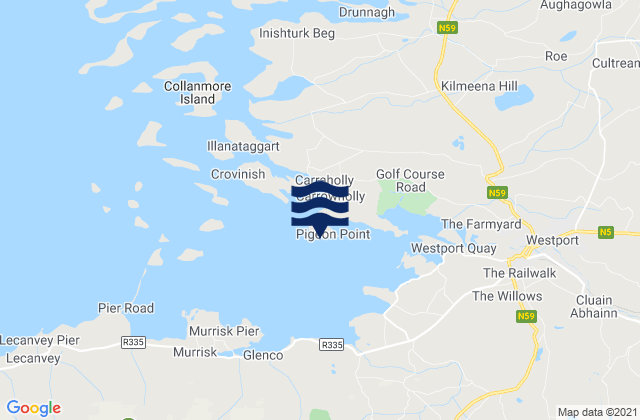 Mapa de mareas Pigeon Point, Ireland
