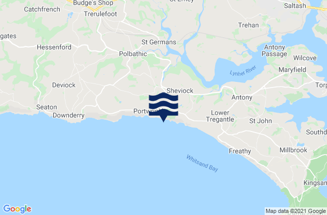 Mapa de mareas Pillaton, United Kingdom