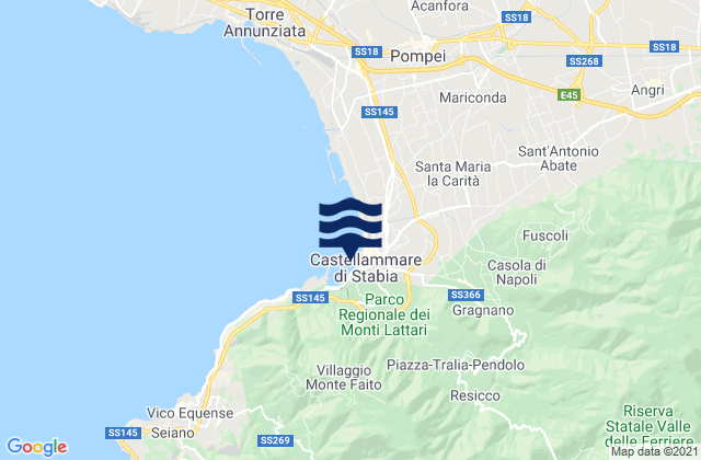 Mapa de mareas Pimonte, Italy