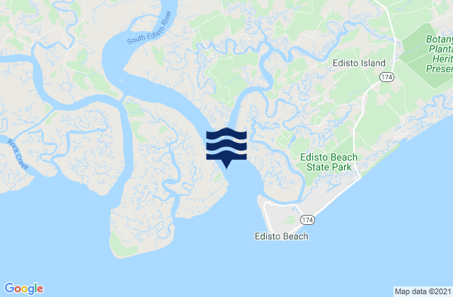 Mapa de mareas Pine Island South Edisto River, United States