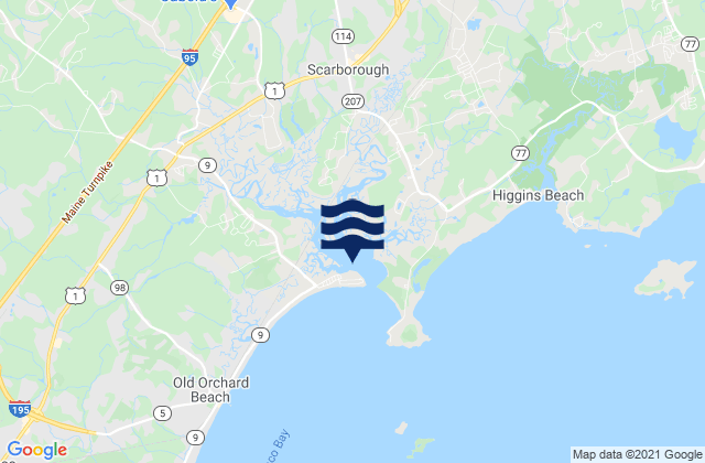 Mapa de mareas Pine Point, United States