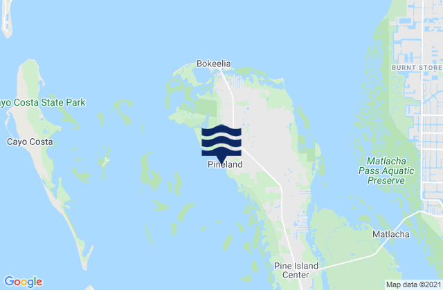 Mapa de mareas Pineland Pine Island, United States