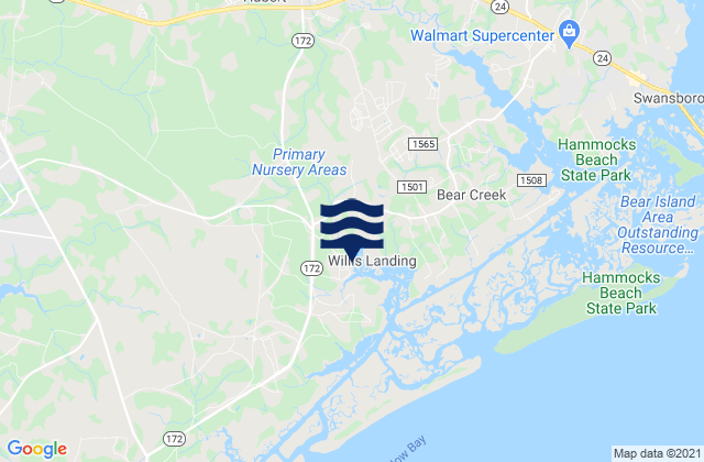 Mapa de mareas Piney Green, United States