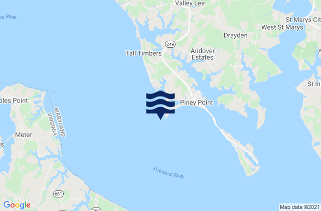 Mapa de mareas Piney Point Md, United States