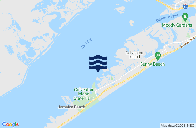 Mapa de mareas Pirates Cove, United States