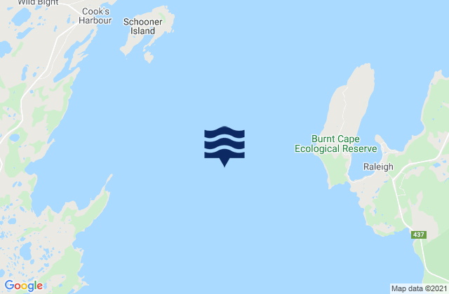 Mapa de mareas Pistolet Bay, Canada