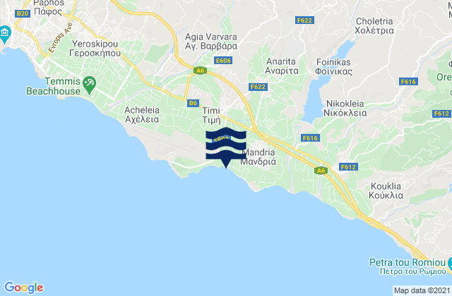 Mapa de mareas Pitargoú, Cyprus
