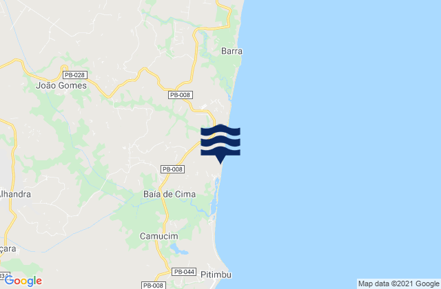 Mapa de mareas Pitimbu, Brazil