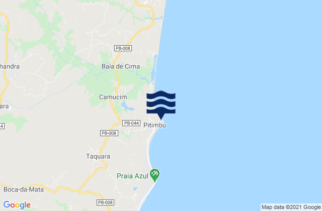 Mapa de mareas Pitimbu, Brazil