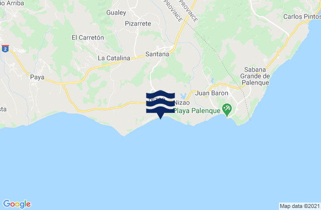 Mapa de mareas Pizarrete, Dominican Republic