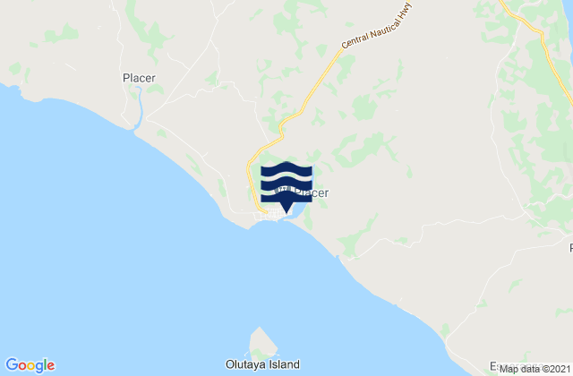 Mapa de mareas Placer, Philippines