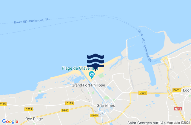 Mapa de mareas Plage de Petit-Fort-Philippe, France