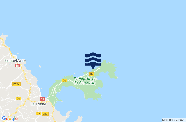 Mapa de mareas Plage des Surfeurs, Martinique