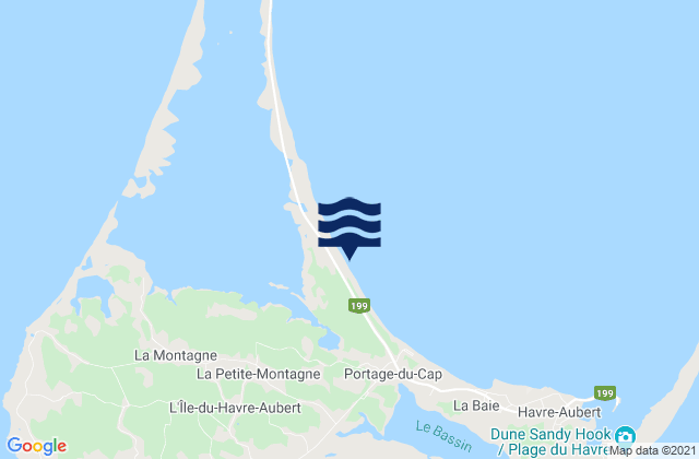 Mapa de mareas Plage du Havre Aubert, Canada