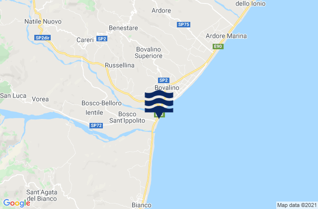 Mapa de mareas Platì, Italy