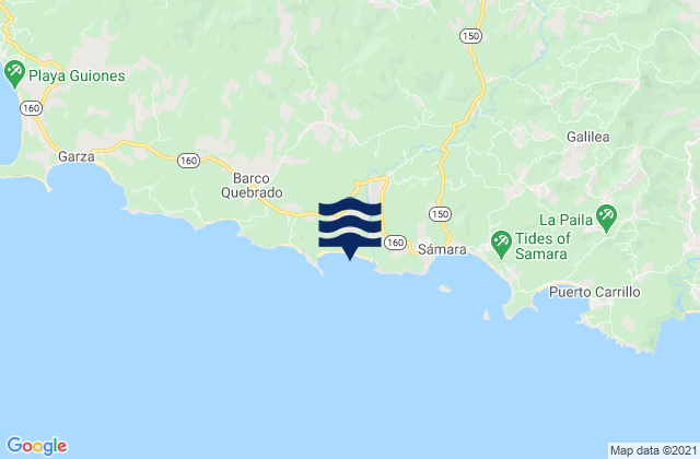 Mapa de mareas Playa Buena Vista, Costa Rica