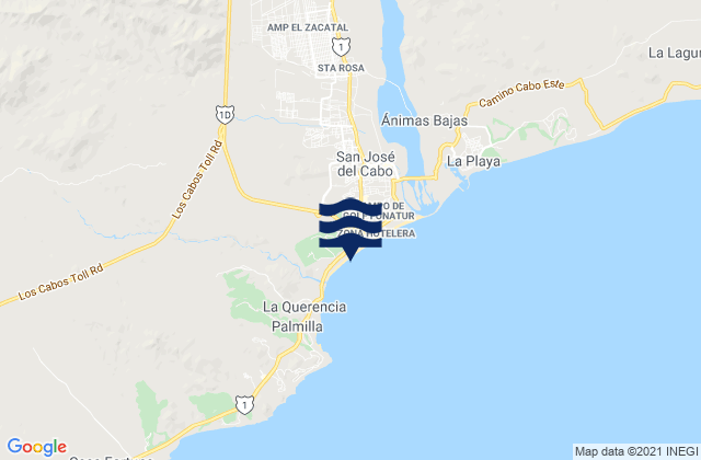 Mapa de mareas Playa Costa Azul, Mexico
