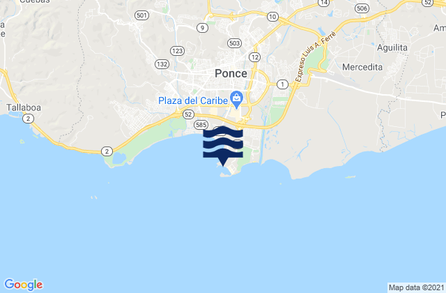 Mapa de mareas Playa De Ponce, Puerto Rico