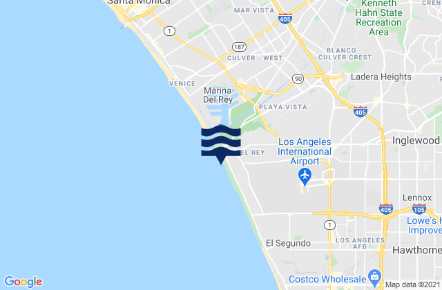 Mapa de mareas Playa Del Rey, United States