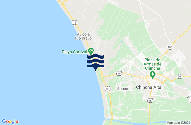 Mapa de mareas Playa El Silencío, Peru