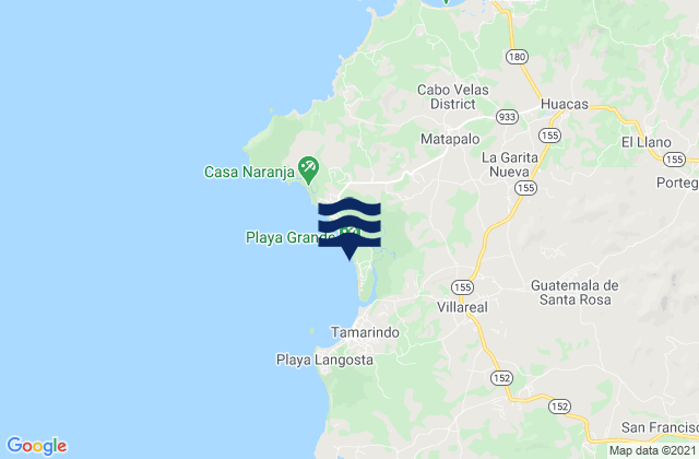 Mapa de mareas Playa Grande - Guanacaste, Costa Rica