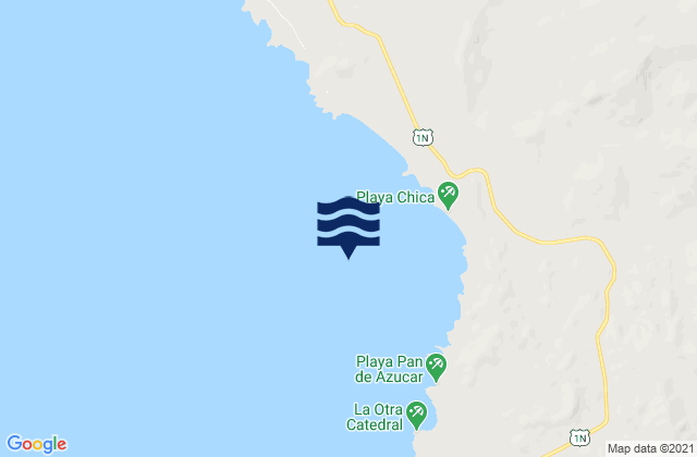 Mapa de mareas Playa Grande, Peru