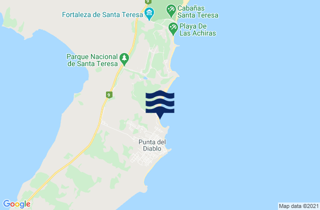 Mapa de mareas Playa Grande, Uruguay