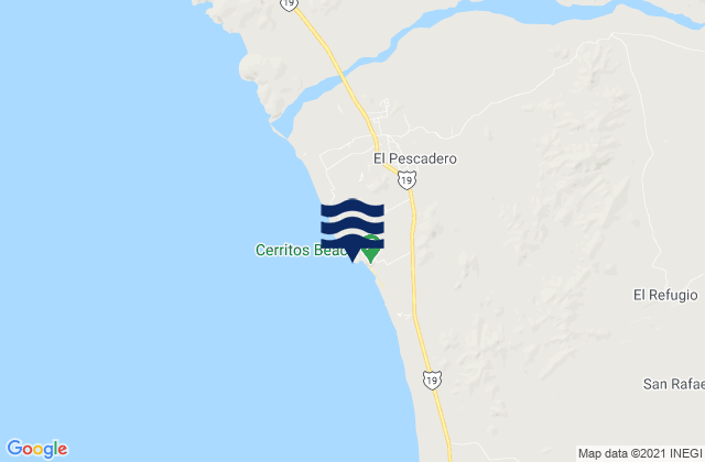 Mapa de mareas Playa Los Cerritos, Mexico