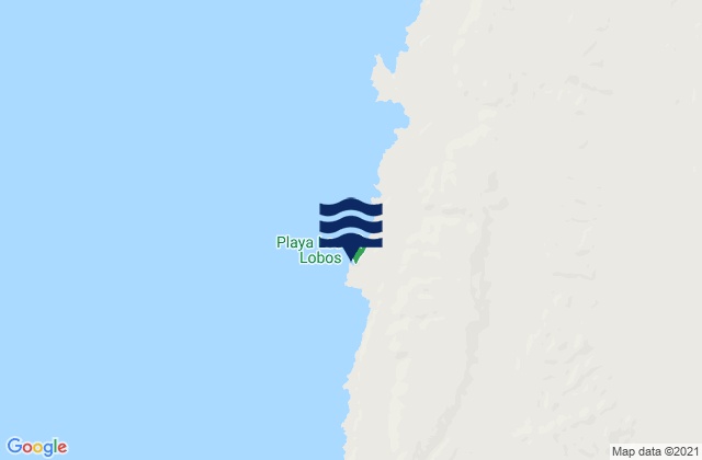 Mapa de mareas Playa Los Lobos, Chile