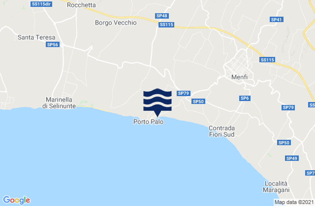 Mapa de mareas Playa Porto Palo, Italy