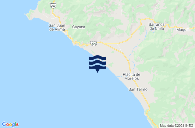 Mapa de mareas Playa Salinas del Padre, Mexico