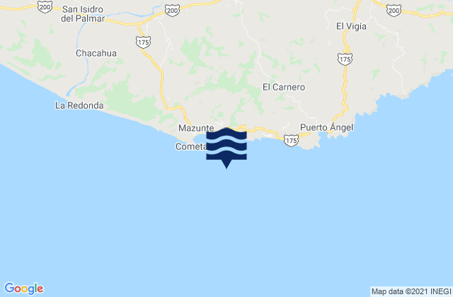 Mapa de mareas Playa San Agustinillo, Mexico