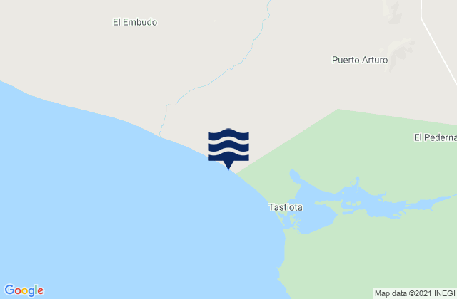 Mapa de mareas Playa Tastiota, Mexico