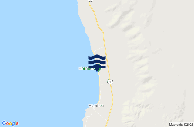 Mapa de mareas Playa de los Hornos, Chile