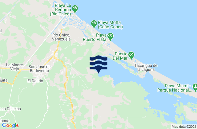 Mapa de mareas Playita, Venezuela