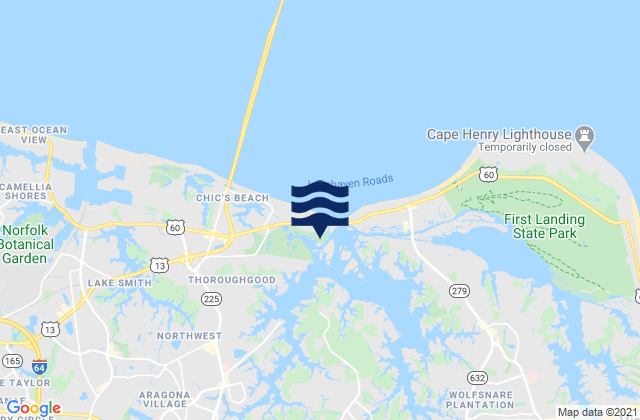 Mapa de mareas Pleasure House Point, United States