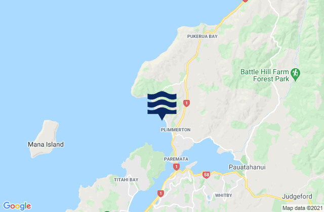Mapa de mareas Plimmerton Beach, New Zealand