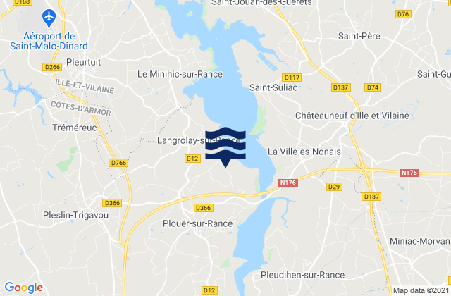 Mapa de mareas Plouër-sur-Rance, France
