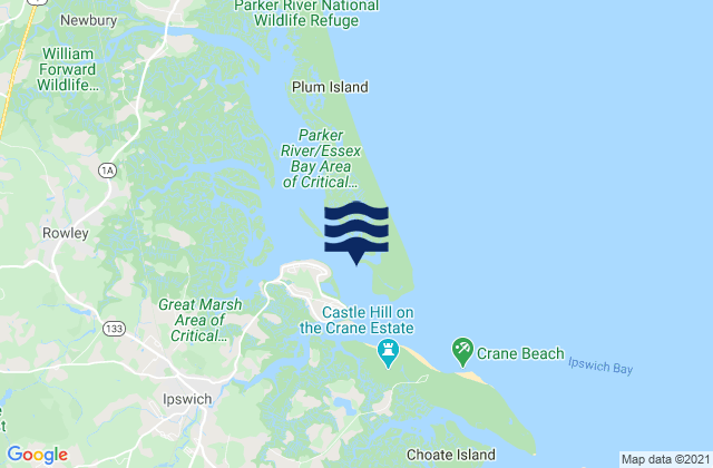Mapa de mareas Plum Island South, United States