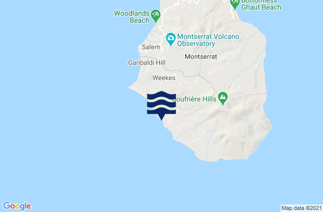 Mapa de mareas Plymouth, Montserrat