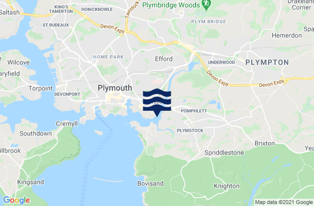 Mapa de mareas Plympton, United Kingdom